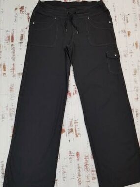 Kuhl Black Wide-Leg Drawstring Cargo Pants